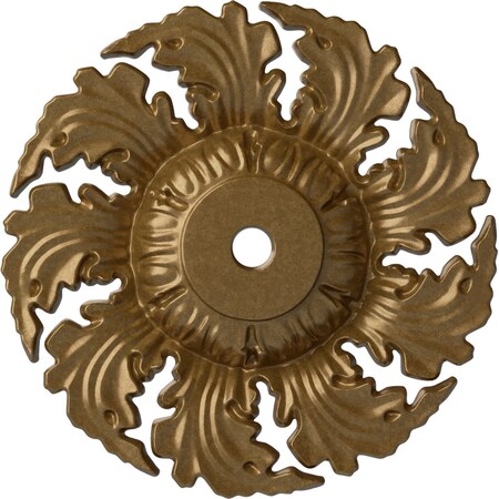 Ekena Millwork Needham Ceiling Medallion (Fits Canopies up to 4 1/4"), Hand-Painted Pale Gold, 14 5/8"OD x 2 1/4"P CM14NEPAS